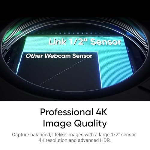 Insta360 Link 2C Tripod Bundle - 4K Webcam for PC/Mac, 1/2" Sensor, Auto Framing, HDR, AI Noise-Canceling Mic, Gesture Control for Streaming, Video Calls, Gaming, Works with Zoom, Teams, Twitch & More