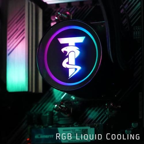 ViprTech Overlord 2.0 Liquid-Cooled PC - AMD Ryzen 7 5700X (4.6Ghz Turbo), RTX 4070 Super 12GB, 32GB DDR4 3200, 2TB NVMe SSD, 800W Gold PSU, VR-Ready, WiFi BT, Win 11, Gaming Desktop Computer