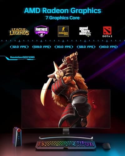 ACEMAGICIAN [Gaming PC Ryzen Mini PC, AMD Ryzen 7 Pro 5875U 16GB DDR4 512GB NVME SSD Mini Desktop Computer,11 Pro Mini PC Gaming[WiFi6/BT5.2] [4K UHD/RGB Lights/3 Adjustable Mode]