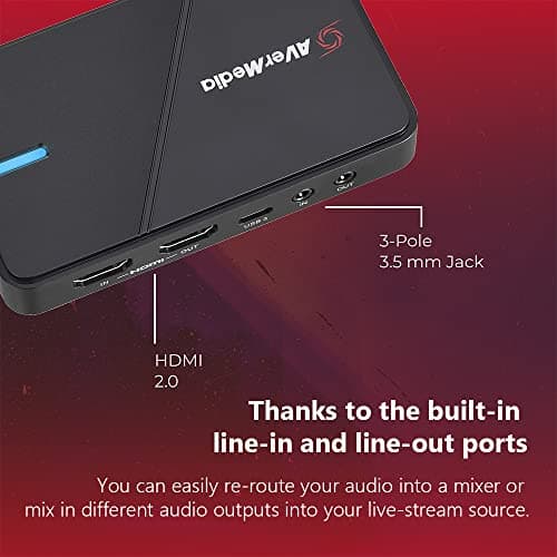AVerMedia 4K Capture Card for Streaming,1440p120 Video Capture Device for PS5/Pro, Xbox Series X/S, Nintendo Switch, PC, compatible with Twitch, OBS, Windows, Mac - GC551G2 Live Gamer Extreme 3
