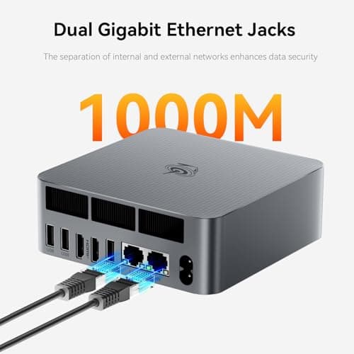 Beelink EQR6 Mini PC AMD Ryzen 7 6800U, 32GB LPDDR5 1TB PCIE4.0 SSD Dual LAN Mini Computer with AMD Radeon 680M, Dual 4K Display/ USB3.2/ WiFi6/ BT5.2 / Home/Office/Gaming