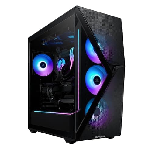 iBUYPOWER Slate MESH Gaming PC Desktop Computer AMD Ryzen 9 9900X CPU, NVIDIA GeForce RTX 5070Ti 16GB GPU, 32GB DDR5 RGB 5200MHz RAM, 2TB NVMe SSD, Windows 11 Home, Keyboard and Mouse - SMA9N57T01