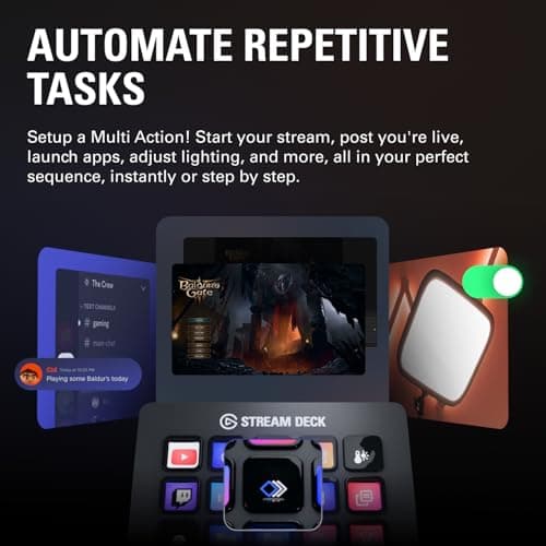 Elgato Stream Deck MK.2 – Studio Controller, 15 macro keys, trigger actions in apps and software like OBS, Twitch, ​YouTube and more, works with Mac and PC
