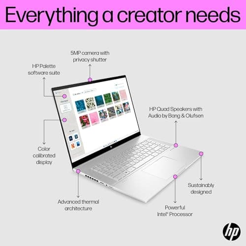 HP Envy Business Gaming Laptop - 16" 2.5K WQXGA Touchscreen, 400 nits, CPU Intel i7-13700H, RTX 4060 (8GB GDDR6), 64GB DDR5, 1TB SSD, Backlit KB, Win 11 Pro, Bundle with Office Lifetime & Accessory