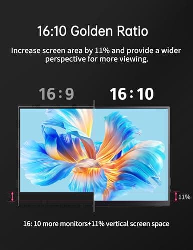 Portable 2K 144Hz Monitor, 16" 2560x1600 QHD Gaming HDR FreeSync, Ultra Slim Travel Screen w/Kickstand & Speaker for Laptop Switch Xbox PS5/4