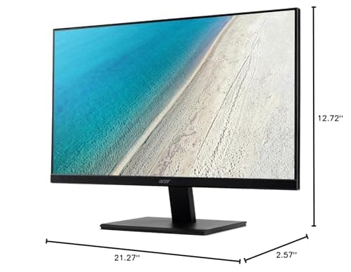 acer 24" FHD IPS (1920x1080) Monitor Bundle with Docztorm Dock, 100Hz Display, 1 HDMI 1.4, 1 VGA, Flickerless, VESA Mount (100x100 mm), Ideal for Home & Business, Black (2025 Latest Model)