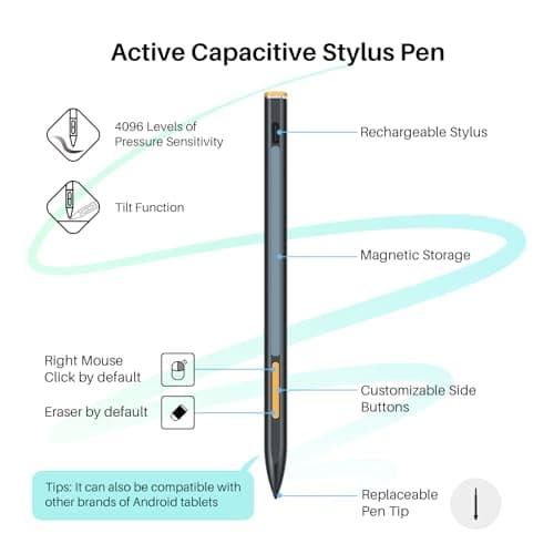 HUION Kamvas Slate 10 Standalone Drawing Tablet No Computer Needed with Full-Laminated Screen, 10.1-inch Digital Art Tablet with 4096 Levels Stylus Pen, Android 12, 8GB+128GB for Artist Beginner