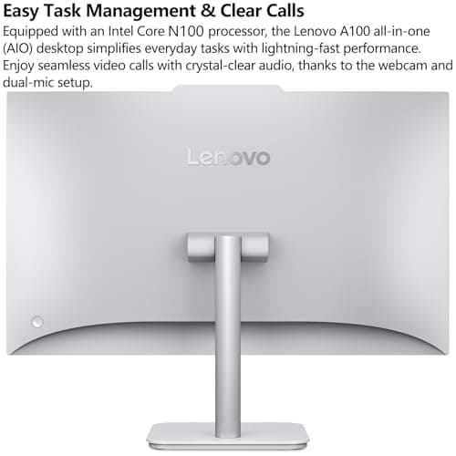 Lenovo 24 23.8" FHD All-in-One Desktop Computer for Home Office, Intel 4-Core Processor (Beat i3-1110G4), 32GB DDR4 RAM, 1TB PCIe SSD, WiFi 6, Bluetooth, Business AIO, Windows 11 Pro, Vent-Hear