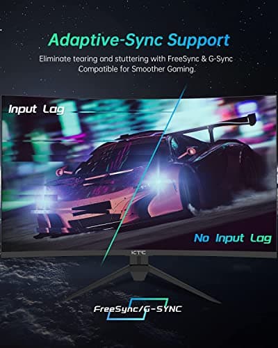 27 inch Gaming Monitor, 1440P Curved Monitor, 180Hz, 144Hz, 2K, 1500R, 1ms, FreeSync/G-Sync Compatible, DisplayPort/HDMI/USB, Ultrawide PC Vesa/Wall Mount Computer Monitor, H27S17