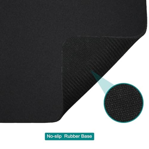 5 Pack Small Mouse Pad with Waterproof Surface, Basic Computer Mousepad for Desk, Compact Size 8.5 x 7 Inches, Non-Slip Rubber Base, Black