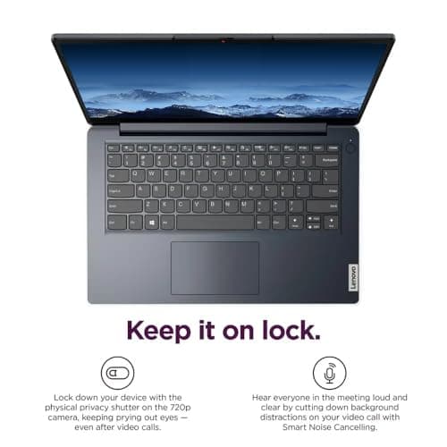 Lenovo IdeaPad 14" Business & Student Laptop, 4GB RAM 384GB Storage (256GB SSD+128GB eMMC), Dual-Core Intel Celeron, Windows 11 Home with 1-Year Microsoft Office 365 Included, PLUSERA Earphones