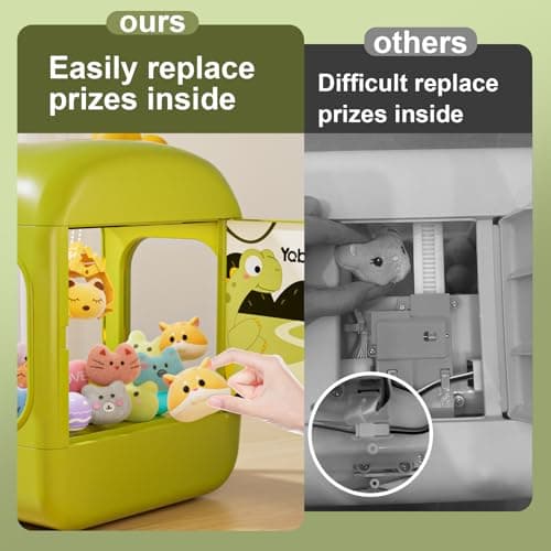 64 PCS Large Claw Machine for Kids Dinosaur,Vending Machine Toys with Sound Lights,Candy and Prize Electronic Dispenser Game Ages 3-4 4-8,Birthday Party Gift for 3 4 5 6 Year Old Boys Girls