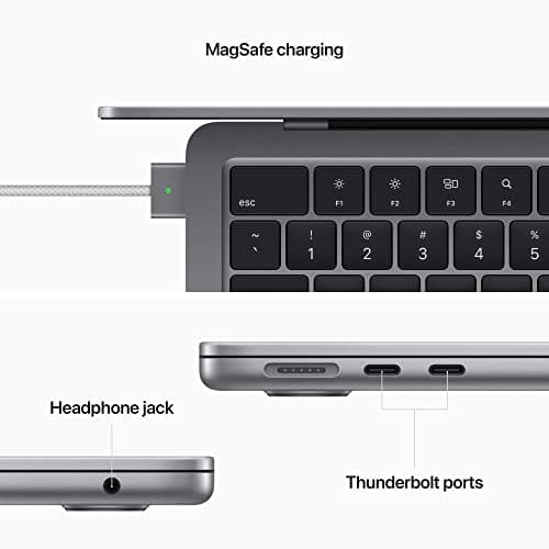 Apple 2022 MacBook Air Laptop with M2 chip: Built for Apple Intelligence, 13.6-inch Liquid Retina Display, 16GB RAM, 256GB SSD Storage, Backlit Keyboard, 1080p FaceTime HD Camera; Starlight