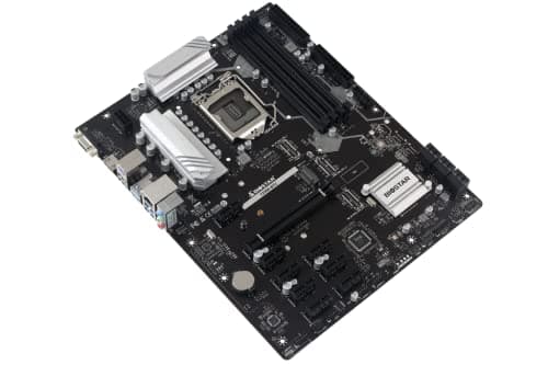 Biostar TZ590-BTC (Intel 10th and 11th Gen) LGA 1200 Intel Z590 9 GPU Support GPU Mining Motherboard.