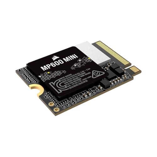 Corsair MP600 MINI 1TB M.2 NVMe PCIe x4 Gen4 2 SSD – M.2 2230 – Up to 7,000MB/sec Sequential Read – High-Density 3D TLC NAND – Great for Steam Deck and Microsoft Surface – Black
