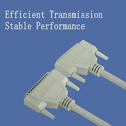 MEIRIYFA DB37 37Pin Extension Cable Serial D-SUB 37 Pin Printer Parallel Connector Cable Pure Copper Core for Engineering Wiring, Computer and Networks.（4.9FT） (Male to Female)