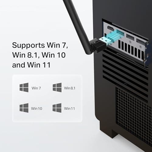 TP-Link USB Bluetooth Adapter for PC, Bluetooth 5.3 Long Range Receiver, Plug and Play, Adjustable Antenna, Supports Windows 11/10/8.1/7 for Desktop, Laptop, PS5/PS4/Xbox Controller (UB500 Plus)
