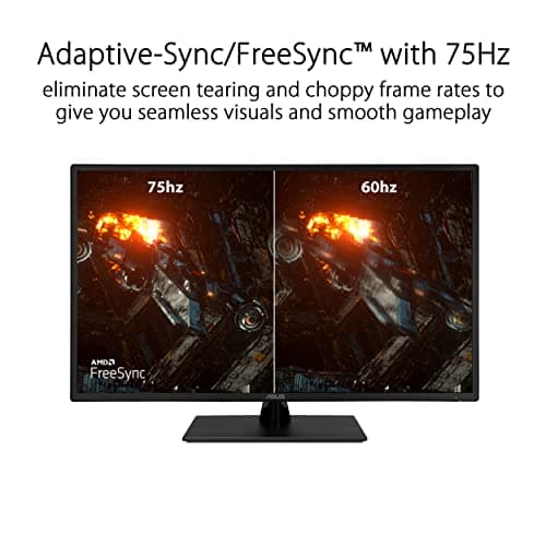 ASUS 32 Inch 1080P Monitor (VA329HE) - Full HD, IPS, 75Hz, Adaptive-Sync, Eye Care, Low Blue Light, Flicker Free, HDMI, VGA, Wall Mountable, Tilt Adjustable, Black