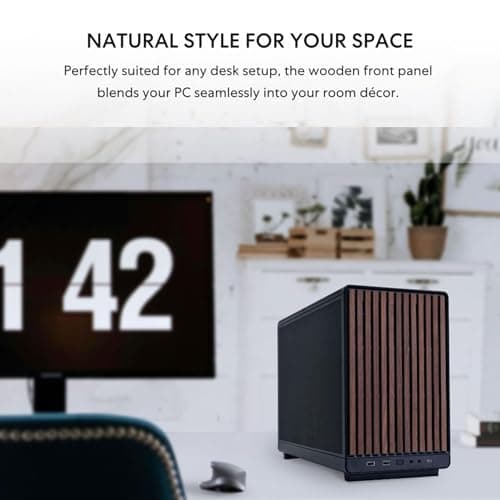 Lian Li A3-mATX-WD-26.3L Micro Form Factor Chassis-No Fans Included-Supports 360mm AIO-Modularity Design-for M-ATX, ITX Motherboard-DAN Cases Collaboration-Wood Front Panel-Black (A3X-WD)