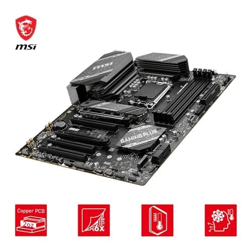 MSI B760 Gaming Plus WiFi V1 Motherboard, ATX - Supports Intel 14th, 13th & 12th Gen Core Processors, LGA 1700 - DDR5 Memory Boost 6800+MHz/OC, 2 x PCIe 4.0 x16, 2 x M.2 Gen4, 2.5G LAN, Wi-Fi 6E