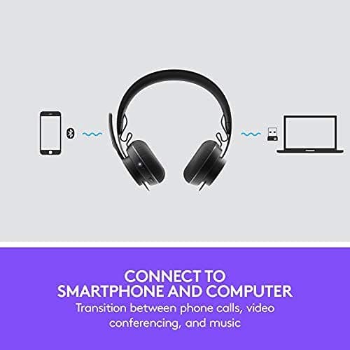 Logitech Zone Wireless Certified for Microsoft Teams Bluetooth Headset, Graphite