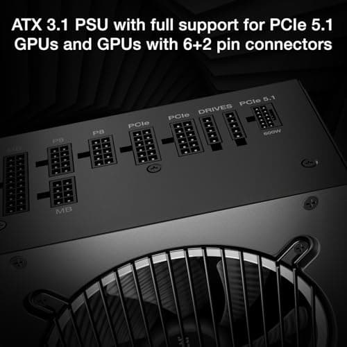 be quiet! Pure Power 13 M 850W Power Supply, 80 Plus® Gold Certification, ATX 3.1 PSU, Support for PCIe 5.1 GPUs, semi-Passive 120mm be quiet! Fan, LLC Technology, Single Rail, for Overclocked GPUs