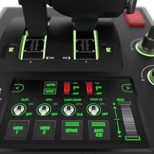 Turtle Beach VelocityOne Flightdeck Universal HOTAS Simulation System Joystick & Throttle for Air & Space Combat Simulation For Windows 10 & 11 PCs – Touch Display & Buttons, 139 Programmable Controls