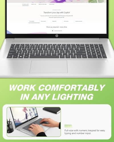 HP Flagship 17 Laptop Computer - 17.3" HD+ Screen, Intel 10-Core i5-1334U, Intel Graphics, 64 GB RAM, 2 TB SSD, Backlit Keyboard, Wi-Fi 6, Windows 11 Pro + Free MS Office for Study and Business Work