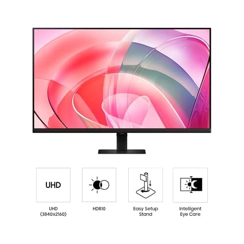 SAMSUNG 37" ViewFinity S7 (S70D) 4K UHD HDR10 High Resolution Monitor, DP Port, TUV-Certified, 2025, LS37D700EANXZA