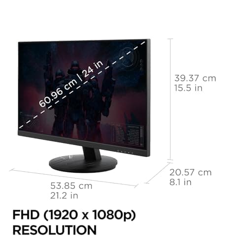 ViewSonic VX2416A 24 Inch 1080p 1ms 120Hz IPS Gaming Monitor with Eye Care, USB C, HDMI 1.4, and DisplayPort Inputs
