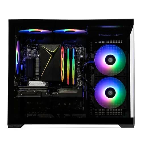 Sirius AI Gaming Desktop - Intel i5 14400F up to 4.7GHz, RTX 5060 GDDR7, 32GB DDR5 RGB 6000MHz, 1TB NVMe Gen4 SSD, Intel B760 Motherboard, 650W Gold PSU, Win 11 Home VR Ready