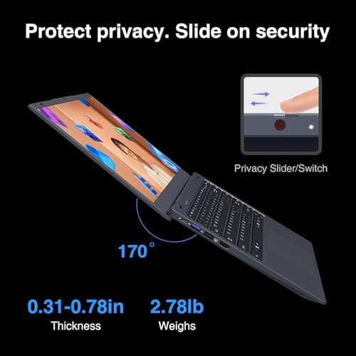 14 inch Laptop Computer, 8GB DDR4 RAM 128GB SSD, 4-Core Processor (Up to 2.9GHz), Thin & Portable Notebook PC, WiFi, BT4.2, MS Office 2024