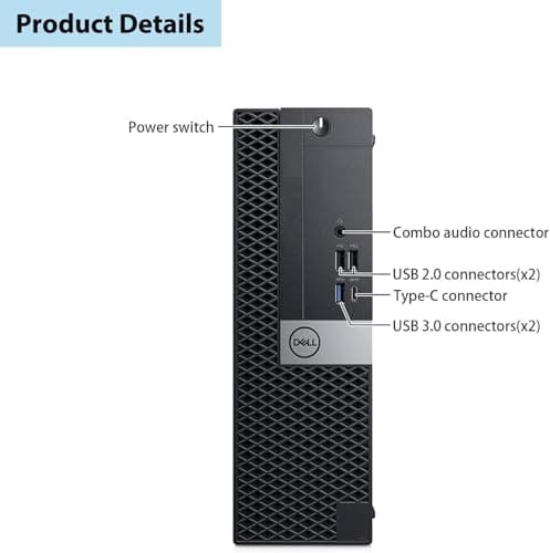 Dell Optiplex 7050 SFF PC Desktop Computer PC Setup, 24" FHD Monitor, Intel Core i5-7500 3.4GHz Up to 3.8GHz, 512GB SSD, 16GB RAM, RGB Keyboard, Mouse, DP Cable, Win 10 Pro(Renewed)