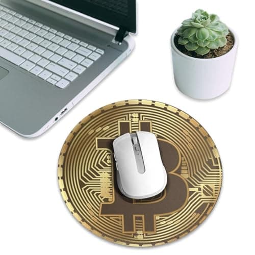 Bitcoin Crypto Currency Mouse Pad, Mouse Pads for Desk, Stitched Edge Mousepad with Non-Slip Rubber Base, Gaming Mouse Mat for Computer Laptop Home Office