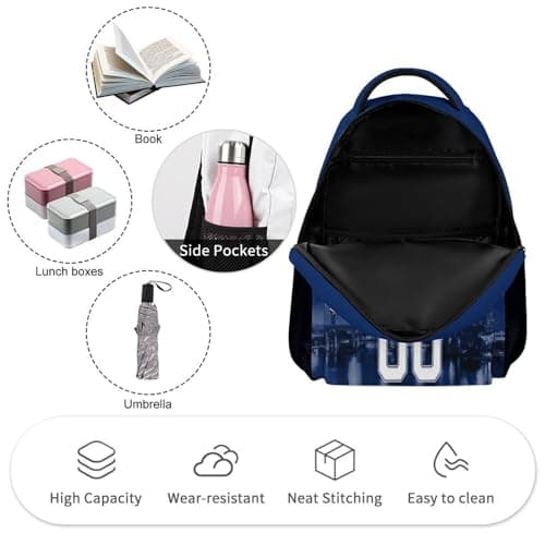 Custom Backpack For Kids Fashion Hockey City Skyline Design Personalized School Bag Best Hockey Fans Gift for Boy Girl
