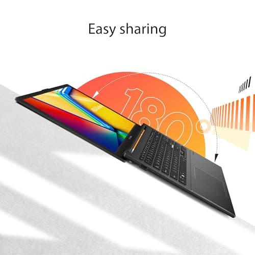 ASUS Vivobook Go 15.6” FHD Slim Laptop, AMD Ryzen 3 7320U Quad Core Processor, 8GB DDR5 RAM, 256GB SSD, Windows 11 Home, Fast Charging, Webcam Shield, Military Grade Durability, Black, E1504FA-AB34