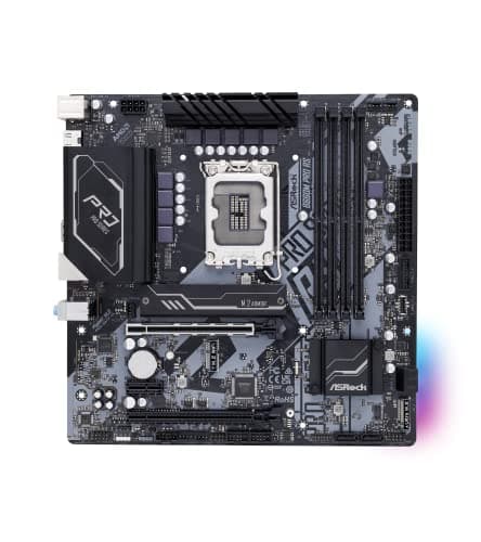ASRock B660M Pro RS Intel B660 Series CPU (LGA1700) 32 GB Compatible B660M MicroATX Motherboard