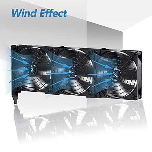 ‌SCCCF Graphics Card Cooler with Dual 90mm & 92mm PWM Fans - PCI Slot Mountable VGA/GPU Cooling System, High Airflow Quiet Cooling