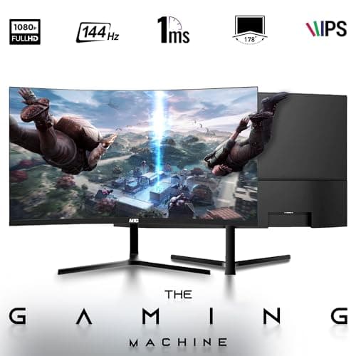 Lenovo Desktop PC Gaming Bundle - Intel Core i7, 16GB RAM, 512GB SSD, 24-inch Curved Monitor, GT 1030 2GB, RGB Speaker, RGB Keyboard Mouse, WiFi, Win 10 Pro (Renewed)