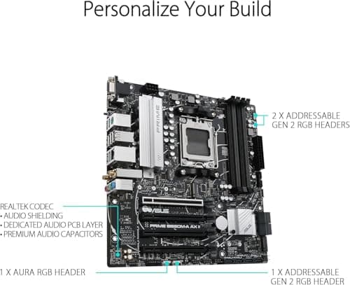 MICRO CENTER AMD Ryzen 7 7700X CPU Processor with ASUS Prime B650M-A AX II Micro ATX Motherboard
