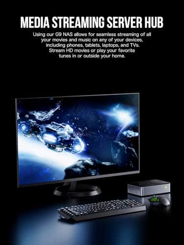 GMKtec Mini PC NAS Intel N150 Dual Boot System 12GB DDR5 64GB EMMC +512GB SSD Desktop Computer 4*M.2 NVMe Slots/Dual NIC 2.5GbE/ USB-C USB 3.2 10Gbps/ Network Attached Storage G9