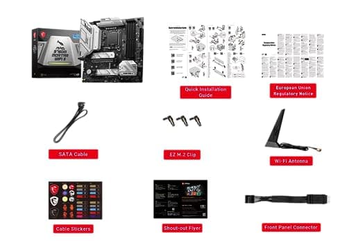 MSI MAG B760M Mortar WiFi II Gaming Motherboard (Supports 12th/13th/14th Gen Intel Processors, LGA 1700, DDR5, PCIe 5.0, M.2, 2.5Gbps LAN, USB 3.2 Gen2, HDMI/DP, Wi-Fi 6E, Bluetooth 5.3, mATX)