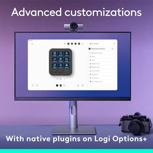 Logitech MX Creative Console, 9 Customizable LCD Keys, Stream Deck Accessories, Control Dial for Graphic Design, Adobe, Zoom, Spotify - Graphite, 3-Month Adobe Creative Cloud Membership