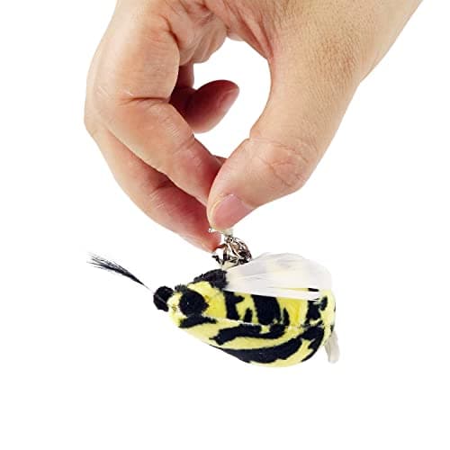 Cat Feather Toy Replacement Wand Refills, 10 Pcs Simulation Insects Bird Feathers