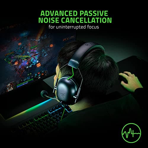 Razer BlackShark V2 X Wired Gaming Headset with 7.1 Surround Sound, 50mm Drivers, Noise Cancelling Mic