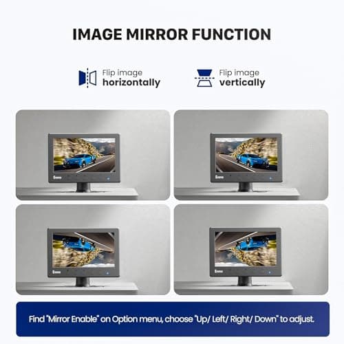Eyoyo Mini Monitor 7 Inch Small HDMI Monitor 1024x600 LCD Screen Display HMDI AV VGA BNC USB Input for PC CCTV Security Camera Computer Laptop RasPi
