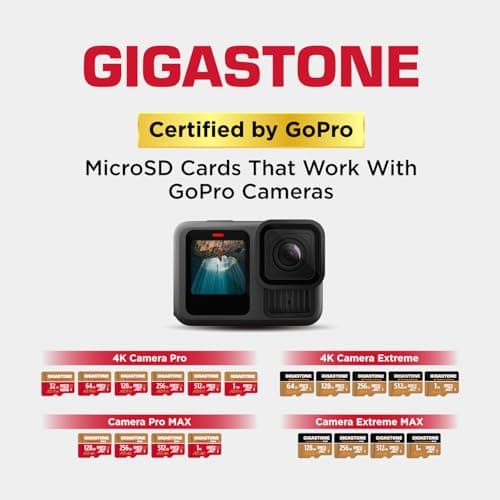 [5-Yrs Free Data Recovery] GIGASTONE 512GB Micro SD Card, 4K Camera Pro, A2 V30 for Smartphone, Gopro, Action Cams, 4K UHD Video Recording , Up to 100MB/s, UHS-I U3 C10 Class 10 with Adapter