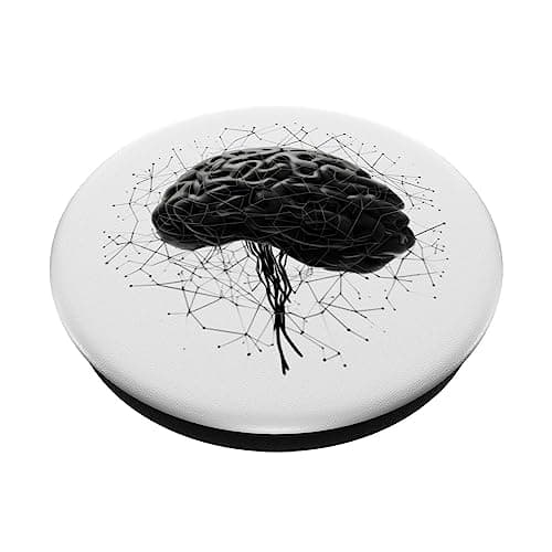 Brain Neural AI Deep Learning Computer Algorithm Programmer PopSockets Swappable PopGrip
