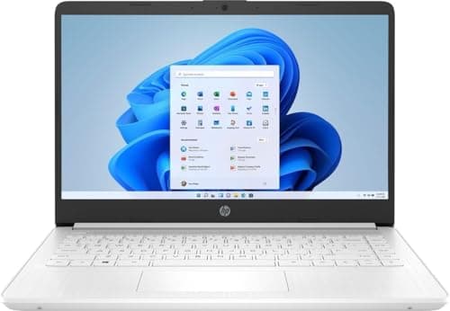 HP 14 Thin & Portable Laptop, 14" HD (1366 x 768), Intel 4-Core N4120 CPU, 16GB RAM, 192GB Storage (64GB eMMC + 128GB Docking Station Set) Webcam, 1 Year Office 365, Wi-Fi, HDMI Windows 11, White