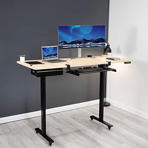 VIVO Universal 71 x 36 inch Table Top for Standard and Sit to Stand Height Adjustable Home and Office Desk Frames, Light Wood Extra-Wide Desktop, DESK-TOP72-36C